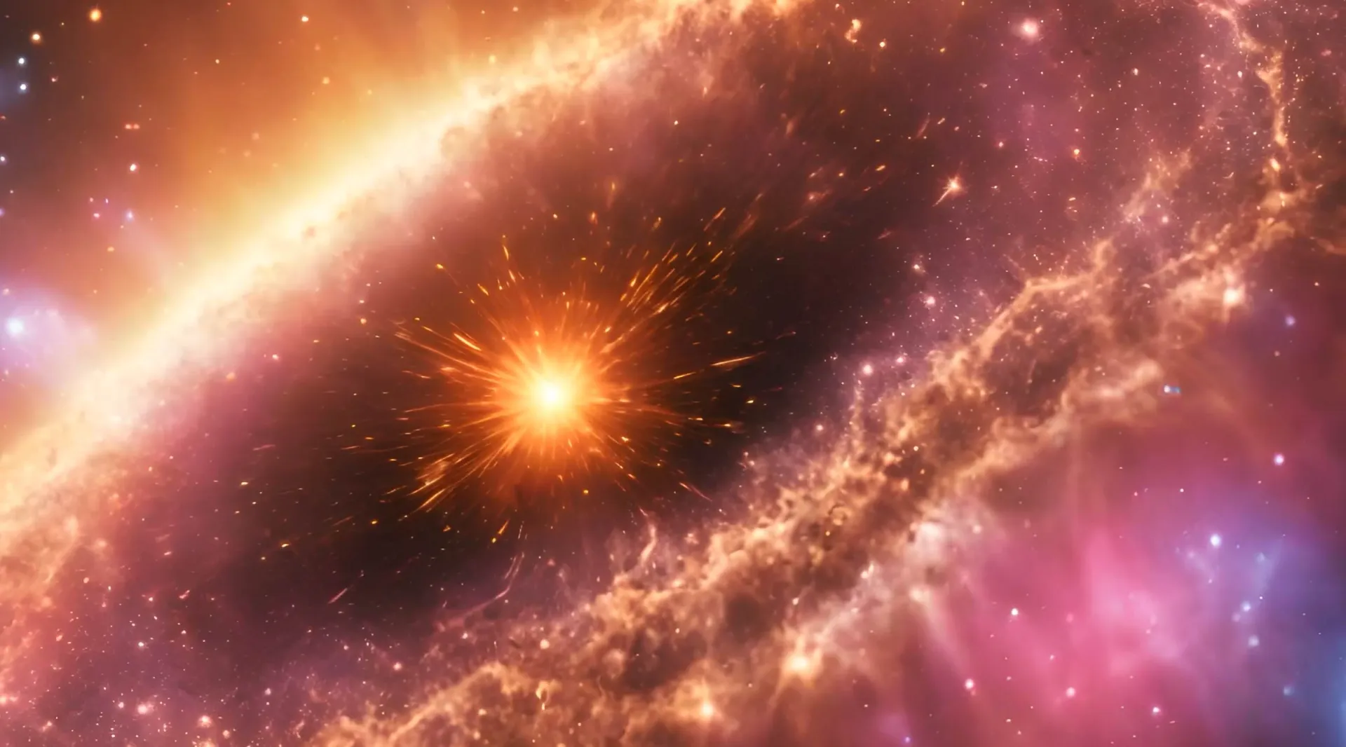 Galactic Core Explosion Sci-Fi Backdrop